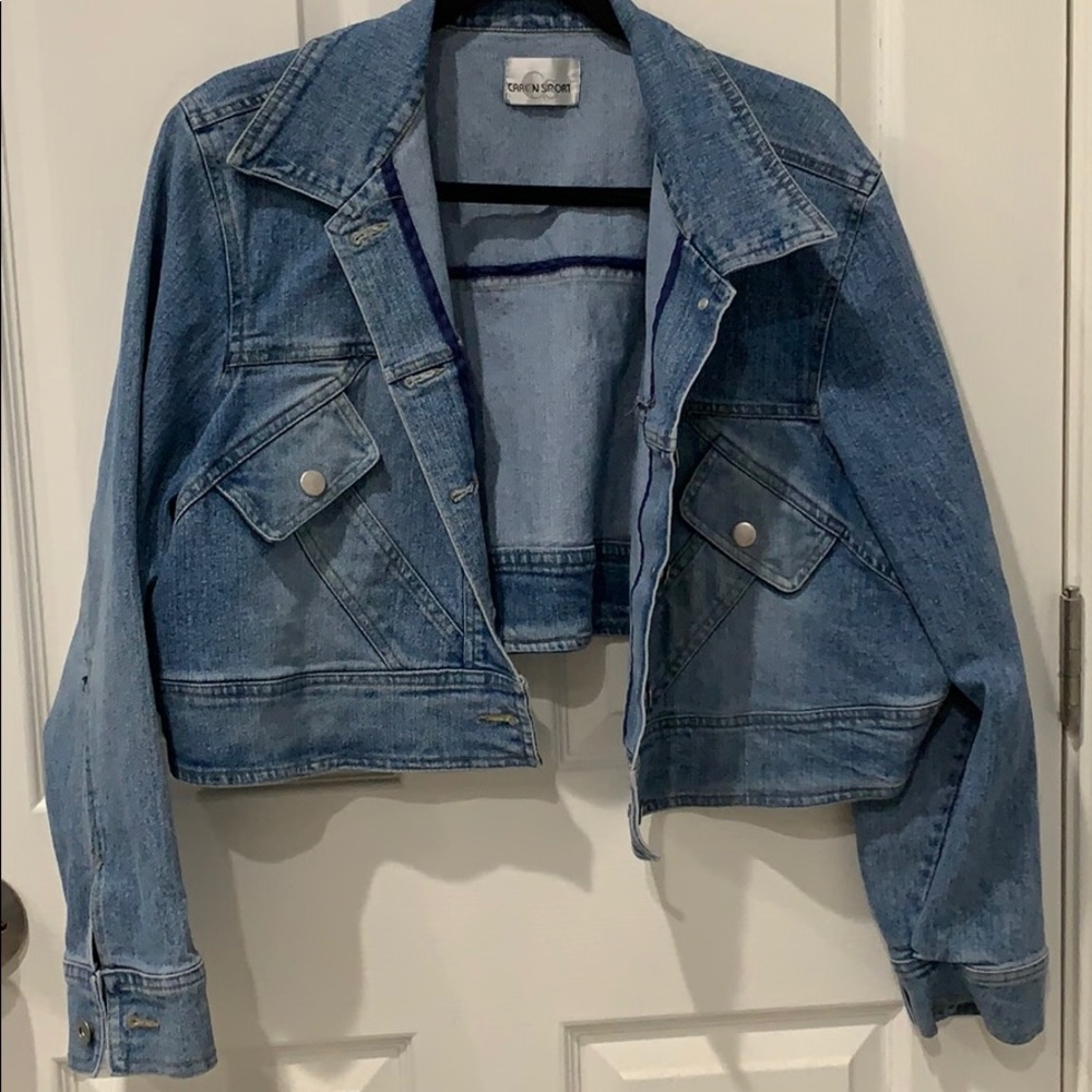VINTAGE CAREN SPORT CROPPED DENIUM JACKET